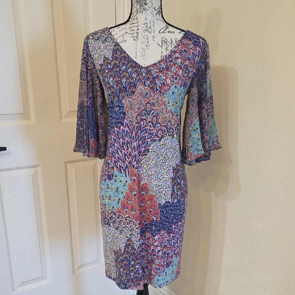 MSK Multicolor Paisley Dress